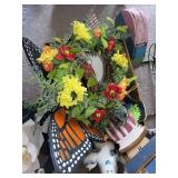 Collection of Seasonal Outdoor Decor and Garden Ornaments