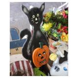 Collection of Seasonal Outdoor Decor and Garden Ornaments