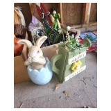 Collection of Outdoor and Holiday Garden Decor Items