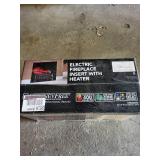 Electric Fireplace Insert with Heater and Remote Control