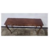 Vintage Wooden Console Table with Cabriole Legs 54x15x28 Inches