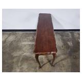 Vintage Wooden Console Table with Cabriole Legs 54x15x28 Inches
