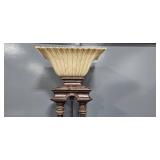 Tall Floor Lamp with Decorative Resin Base and Dimmer - chipped