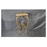 Set of 2 Vintage Metal Plant Stands and Decorative Roller