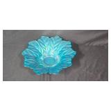 Set of 3 Handcrafted Turkish Art Glass Flower Bowls