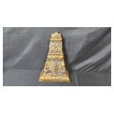 Pair of Ornate Gold-Tone Tall Decorative Bookends - 20" Tall