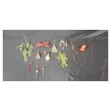 Assorted Decorative Holiday and Crystal Ornaments Collection