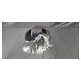 Costume Hat with Feather, Necklace, Jewelry Display Stand, and Accessories