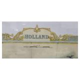 Framed Holland Map Print 36x23 Inches