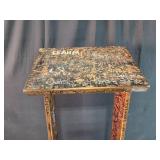 Vintage Wooden Podium with Graffiti 47x18x11 Inches