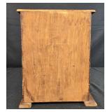Vintage Wooden Jewelry/Cabinet with Double Doors and Lined Interior