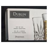 Shannon Dublin Collection Set of 6 Crystal Vodka Shooters