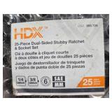 HDX 25-Piece Dual-Sided Stubby Ratchet and Socket Set