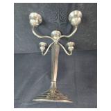 Religious Lot with Metal Crucifix, Metal Stand, and Decorative Fabric