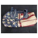 Charming Charlie American Flag Studded Tote Bag