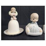 Set of Precious Moments Figurines and Bells Enesco Assorted Designs & Needlepoint