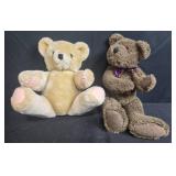 Set of 2 Plush Teddy Bears with Tags - 1 Boyds Bear