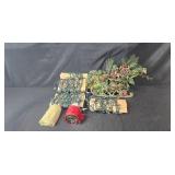 Holiday Decor Collection with Sleigh Centerpiece, Lights, and Ribbon