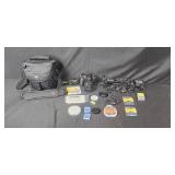 Nikon DSLR Camera Bundle with Tamron Lens, Bag, Filters, Chargers, and Accessories