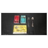 Collection of Vintage Child and Baby Utensil Sets - Rogers, Oneida, Disney