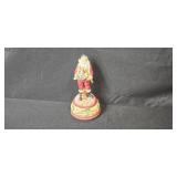 Holiday Figurine Lot with Santa, Straw Goat, and Christmas Trees