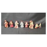 Set of Hallmark Claus and Village Christmas Ornaments Assorted Years