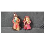 Set of Hallmark Claus and Village Christmas Ornaments Assorted Years