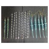 Collection of Assorted Christmas Ornament Icicles and Drops