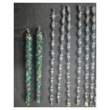 Collection of Assorted Christmas Ornament Icicles and Drops