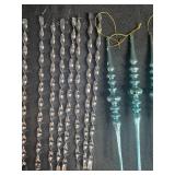 Collection of Assorted Christmas Ornament Icicles and Drops