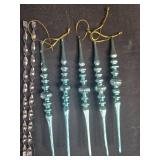 Collection of Assorted Christmas Ornament Icicles and Drops