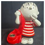 Peanuts Collectibles: Linus Ceramic Coin Bank and Snoopy Love Heart Trinket Box