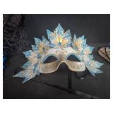 Set of Decorative Masquerade Party Masks with Feathers and Embellishments