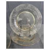 Set of Vintage Amber Glass Dessert Plates