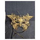Set of 2 Decorative Masquerade Masks with Jester and Butterfly Designs
