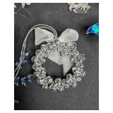 Collection of Decorative Holiday Ornaments and Beaded Garland