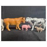 Farm Animal Figurine Set with Peacock Figure and Storybook