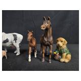 Farm Animal Figurine Set with Peacock Figure and Storybook