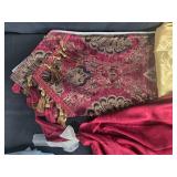 Collection of Decorative Table Runners and Fabric Drapes