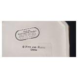 Fitz and Floyd Winter Holiday Santa Tray and Lidded Box Set