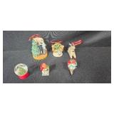 Collection of Vintage Hallmark Christmas Ornaments and Sweater Decoration
