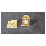 Precious Moments Figurines, Glass Flower, Miniature Clock, and ACBL Keychain Set