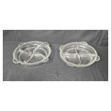 Heisey Glass Relish Dishes and Salt & Pepper Shakers Set