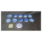 Collection of Bing & Grondahl Christmas in America Collector Plates with 1995 Medtronic Plate
