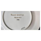 Collection of Bing & Grondahl Christmas in America Collector Plates with 1995 Medtronic Plate