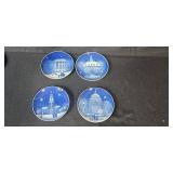 Collection of Bing & Grondahl Christmas in America Collector Plates with 1995 Medtronic Plate