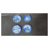 Collection of Bing & Grondahl Christmas in America Collector Plates with 1995 Medtronic Plate