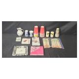 Coalport China Pieces w Party Supplies Inc Cups, Napkins, and Chopsticks