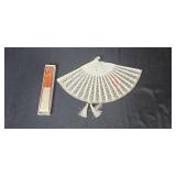 Hawaii Big Island Book, Painted Horse Figurine, and Decorative Hand Fan Set