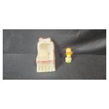 Vintage Baby Keepsake Group with Embroidered Linens, Decorative Boxes, and Collectibles